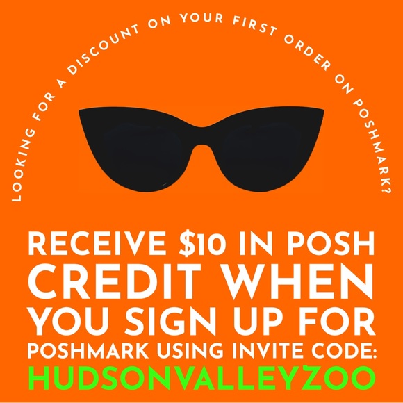 Poshmark Promo Code Enter HudsonValleyZoo at Sign Up - Picture 2 of 3